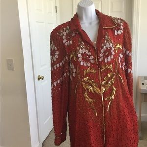 Slightly worn 2pcs skirt set in sequenced